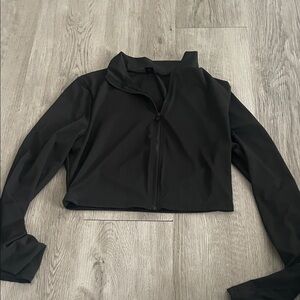 SHEIN Black Zip Up Jacket